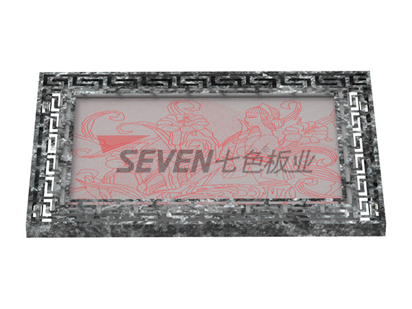 Engraved aluminum veneer