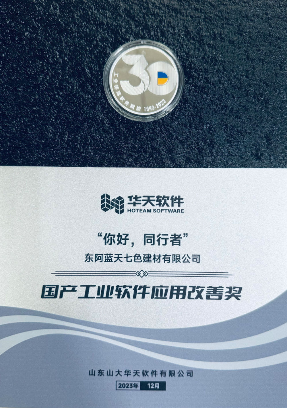 Domestic Industrial Software Application Improvement Award